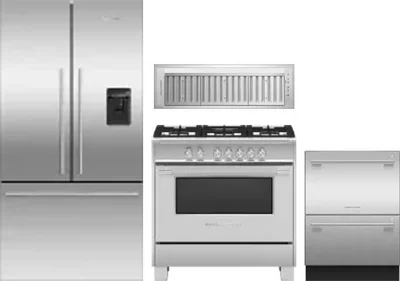 4 Piece Package Includes Refrigerator, Range, Hood And Dishwasher